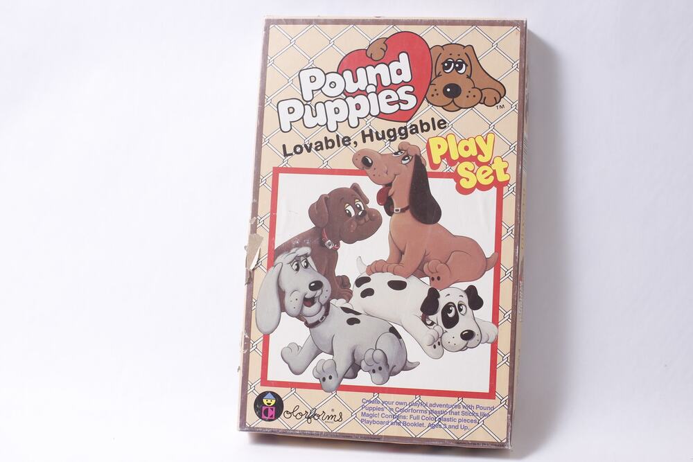 Pound Puppies Play Set 1985 by Colorforms Tonka Sticking Pieces ~ 260214-WH 980